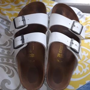 White Arizona Birkenstocks